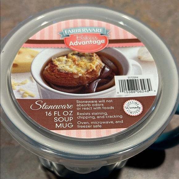 Farberware Other - Farberware Stoneware Soup Mug - Blue and White